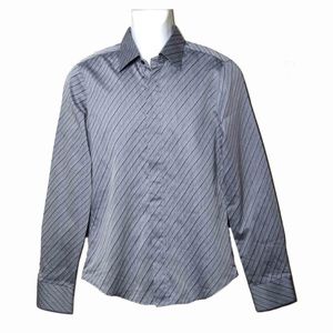 Sisley Shirt Gray Men's Size Slim Fit Medium